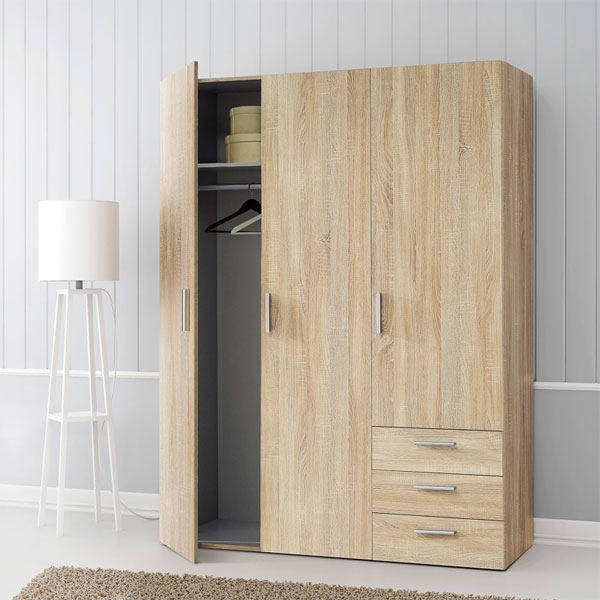 Фото распашной трехстворчатый шкаф РосМебель 56
